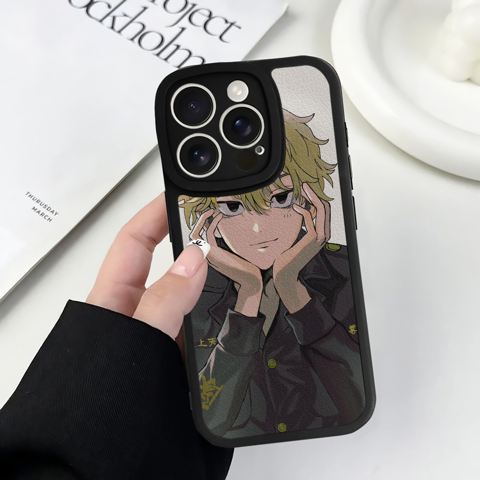 （画像用） 東京リベンジャーズ Tokyo Revengers 【iPhone 16シリーズ対応】シリコンスマホケース（レザー調） 材質：シリコン